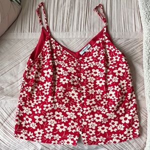 Madewell cropped tank, size 2. Adjustable straps
